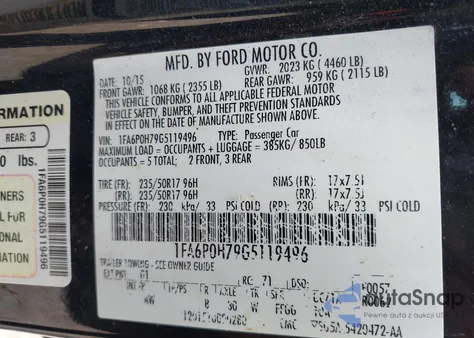 2016 Ford Fusion Se z USA, uszkodzony, nr VIN 1FA6P0H79G5119496